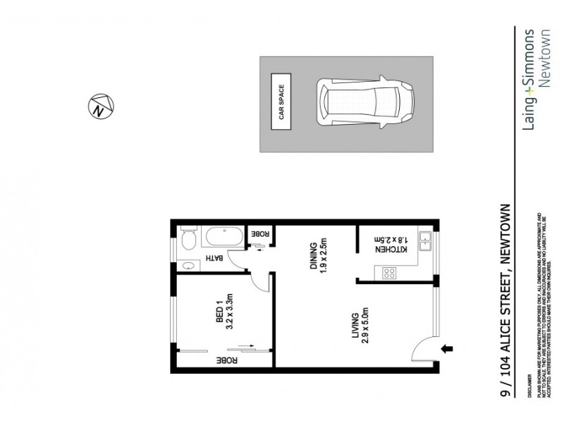 9/104 Alice Street, Newtown NSW 2042 Floorplan