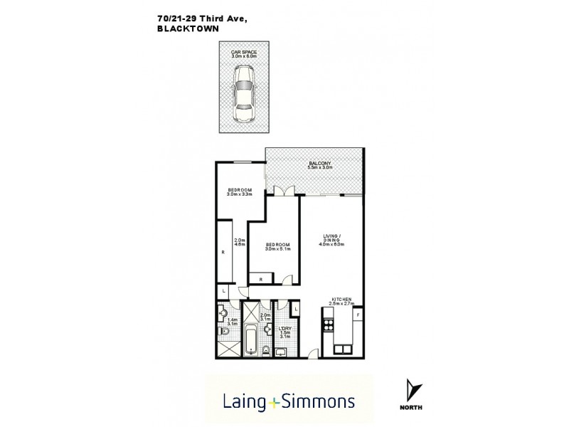 70/21-29 Third Avenue, Blacktown NSW 2148 Floorplan