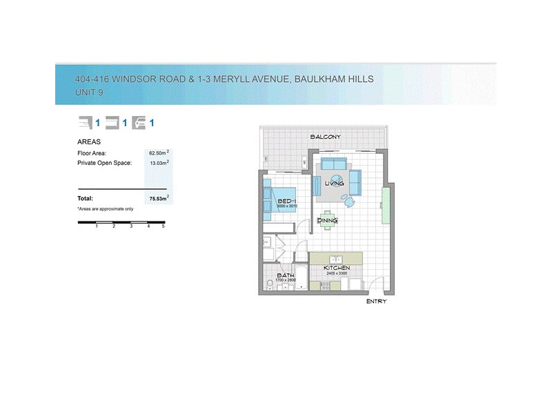 1 Meryll Avenue, Baulkham Hills NSW 2153 Floorplan