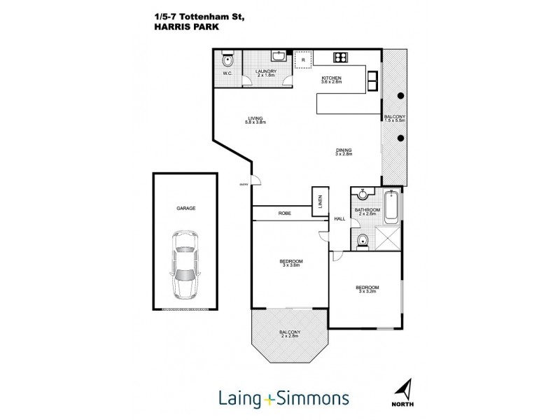 1/5-7 Tottenham Street, Harris Park NSW 2150 Floorplan