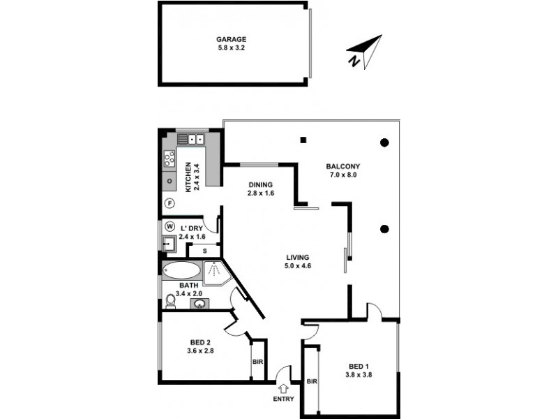 6/38 Bellevue Street, North Parramatta NSW 2151 Floorplan