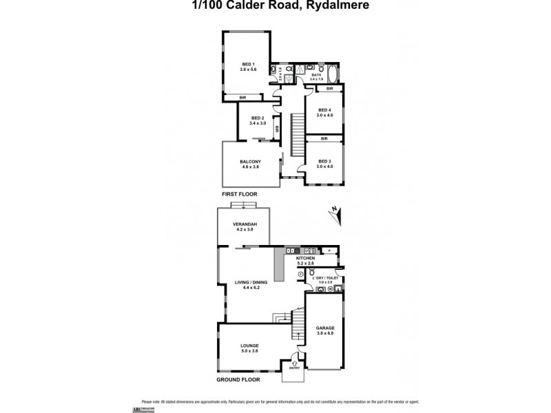 100 & 100A Calder Road, Rydalmere NSW 2116 Floorplan