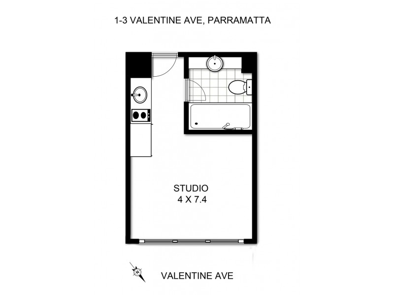 713 or Lot 122/1-3 Valentine Avenue, Parramatta NSW 2150 Floorplan