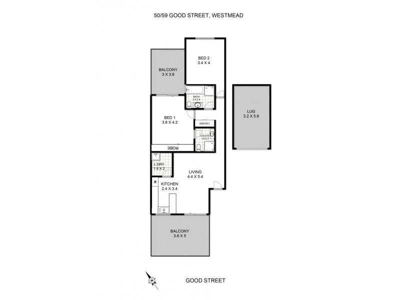 50/59-61 Good Street, Westmead NSW 2145 Floorplan