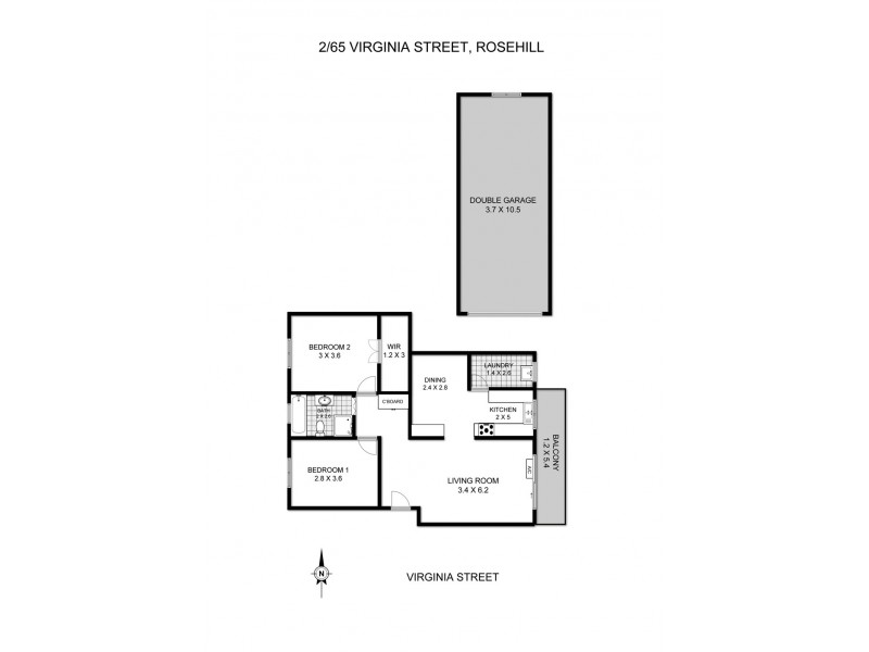 2/65 Virginia Street, Rosehill NSW 2142 Floorplan