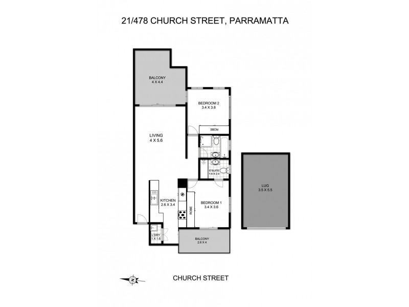 21/478 Church Street, North Parramatta NSW 2151 Floorplan
