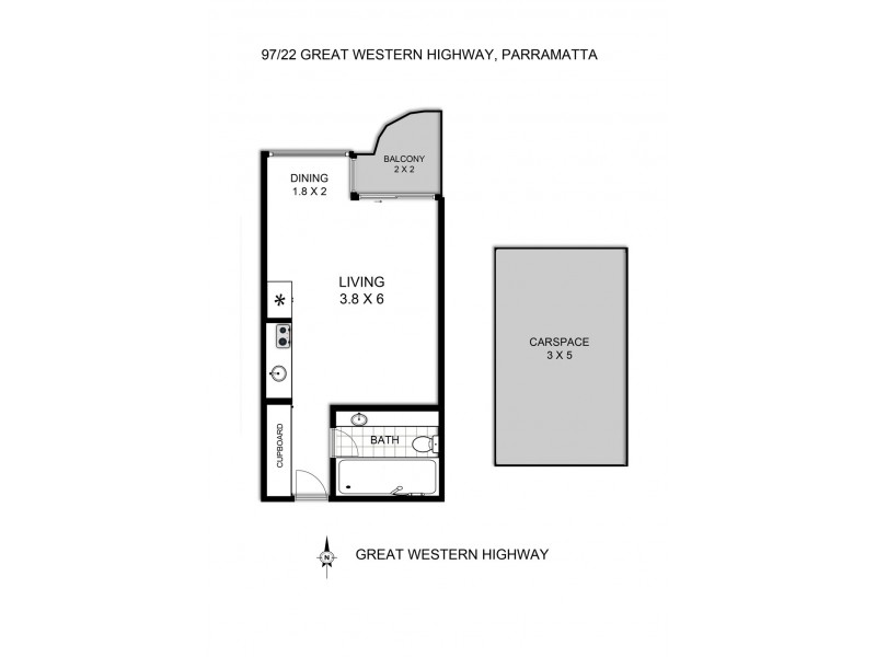97/22 Great Western Highway, Parramatta NSW 2150 Floorplan