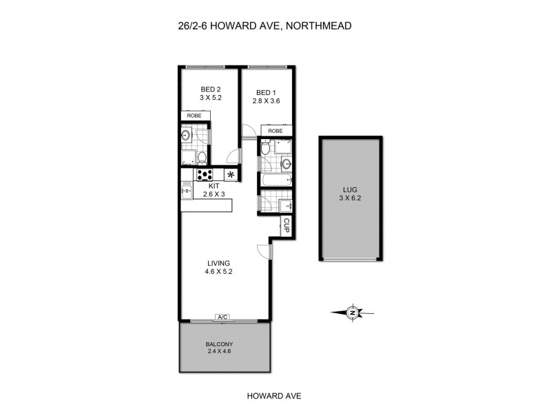 26/2-6 Howard Avenue, Northmead NSW 2152 Floorplan