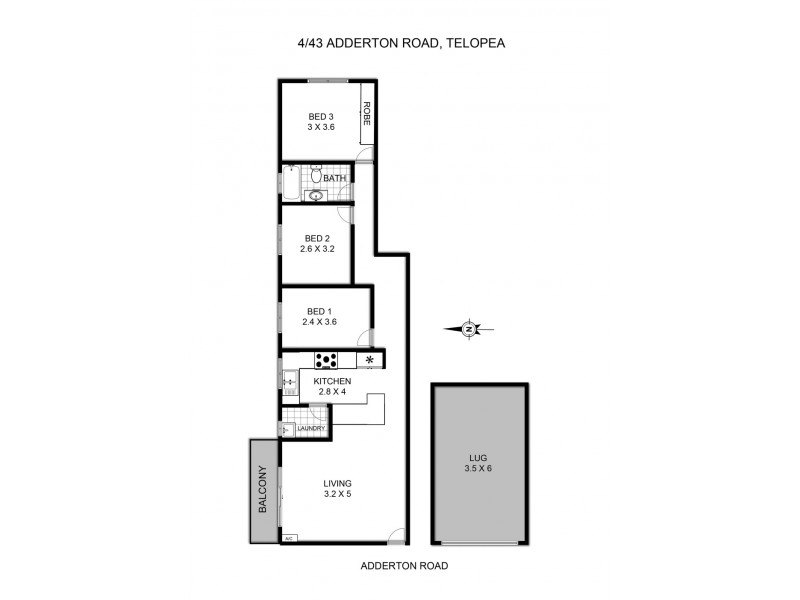 4/43 Adderton Road, Telopea NSW 2117 Floorplan