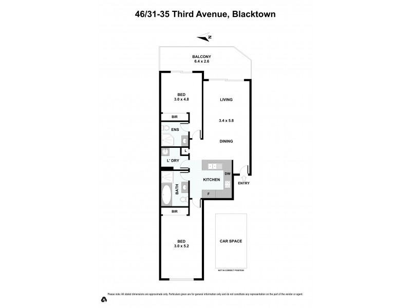 46/31-35  Third Avenue, Blacktown NSW 2148 Floorplan
