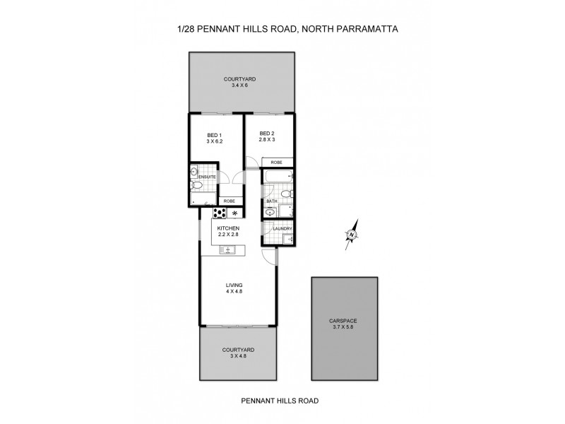 1/28-32 Pennant Hills Road, North Parramatta NSW 2151 Floorplan