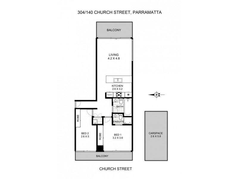 304/138-140 Church Street, Parramatta NSW 2150 Floorplan