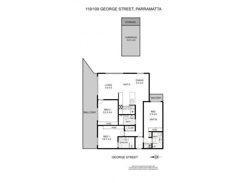 119/109-113 George Street, Parramatta NSW 2150 Floorplan