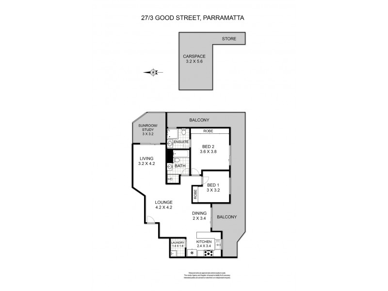 27/3 Good Street, Parramatta NSW 2150 Floorplan