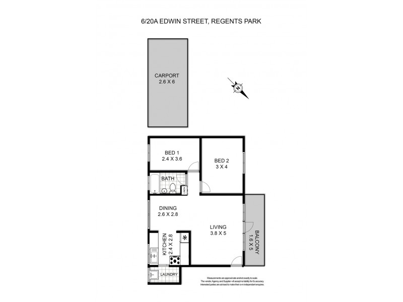 6/20A Edwin Street, Regents Park NSW 2143 Floorplan