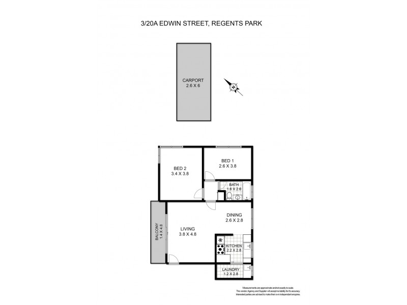 3/20A Edwin Street, Regents Park NSW 2143 Floorplan