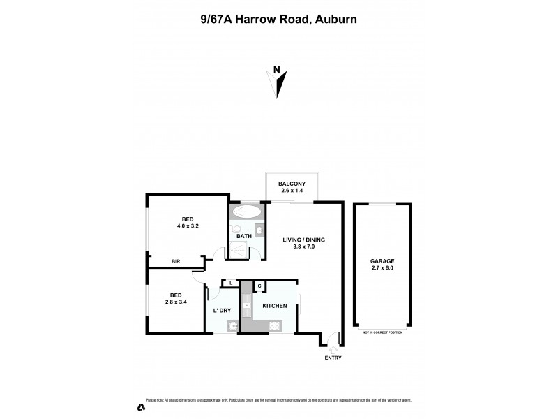 9/67A Harrow Road, Auburn NSW 2144 Floorplan