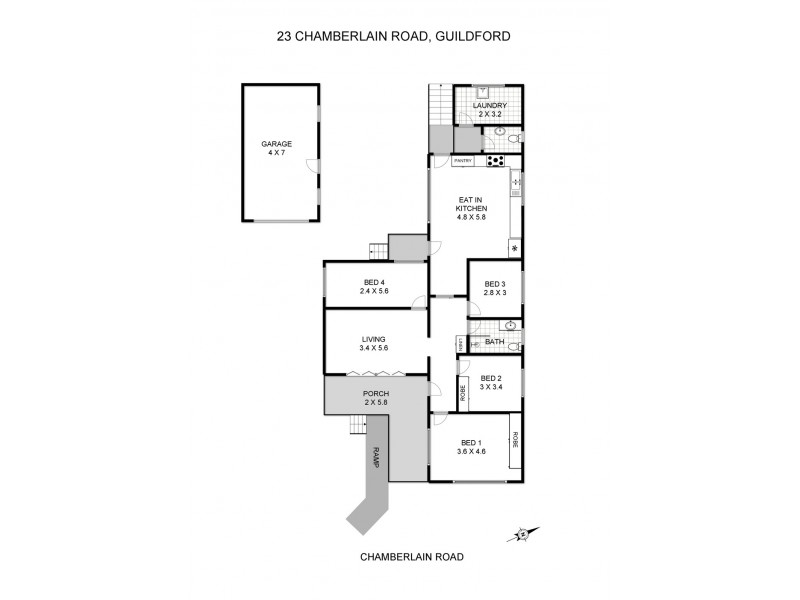 23 Chamberlain Road, Guildford NSW 2161 Floorplan