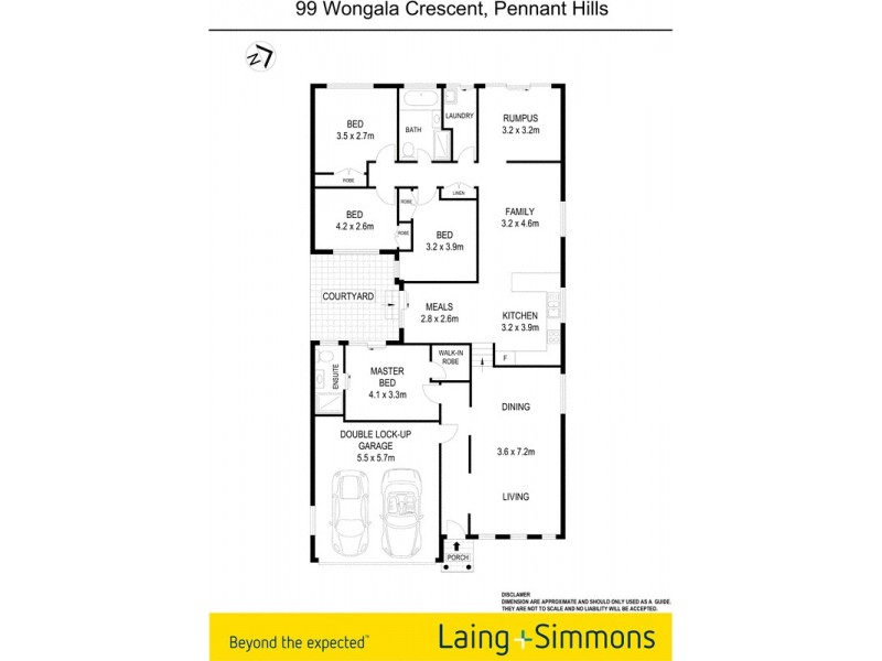 99 Wongala Crescent, Pennant Hills NSW 2120 Floorplan
