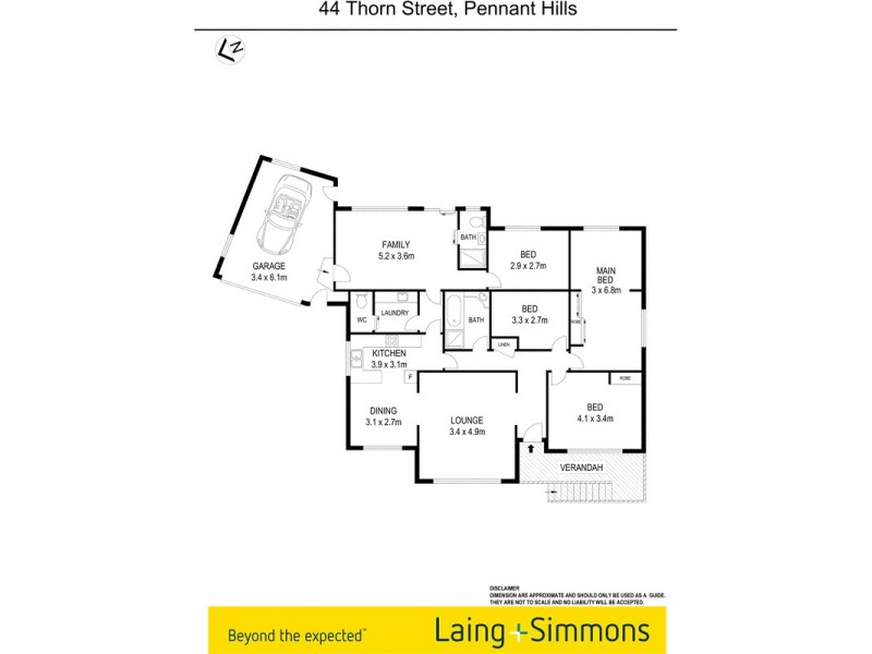 44 Thorn Street, Pennant Hills NSW 2120 Floorplan