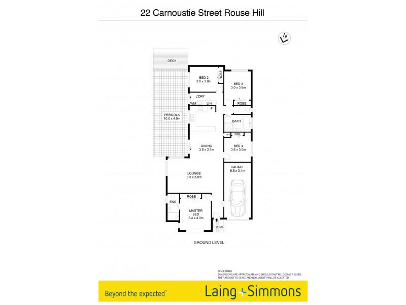 22 Carnoustie Street, Rouse Hill NSW 2155 Floorplan