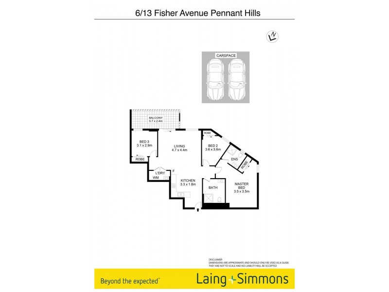 6/13 Fisher Avenue, Pennant Hills NSW 2120 Floorplan
