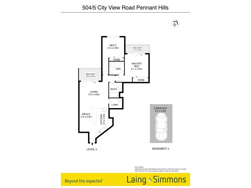 504/5 City View Road, Pennant Hills NSW 2120 Floorplan