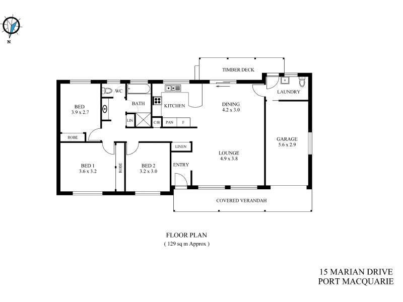 15 Marian Drive, Port Macquarie NSW 2444 Floorplan