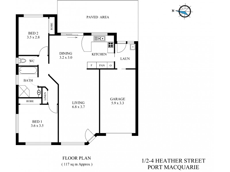 1/2-4 Heather Street, Port Macquarie NSW 2444 Floorplan
