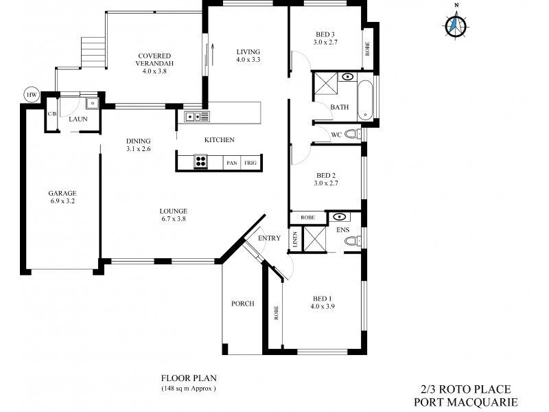 2/3 Roto Place, Port Macquarie NSW 2444 Floorplan