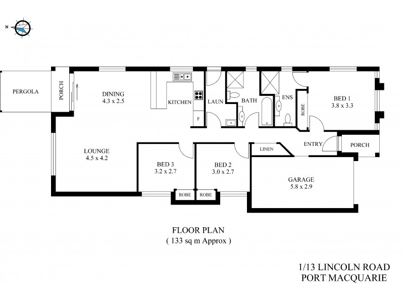 1/13 Lincoln Road, Port Macquarie NSW 2444 Floorplan