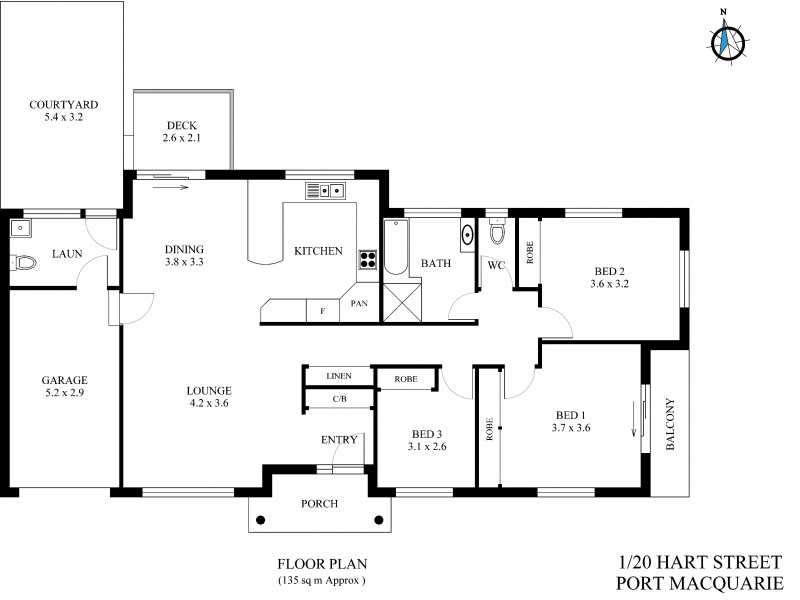 1/20 Hart Street, Port Macquarie NSW 2444 Floorplan