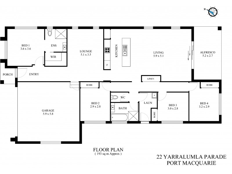 22 Yarralumla Parade, Port Macquarie NSW 2444 Floorplan