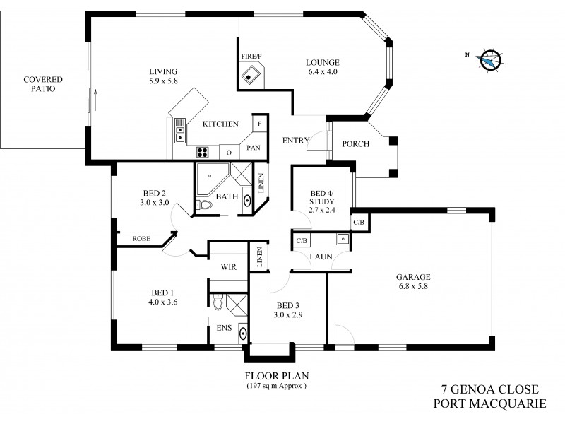7 Genoa Close, Port Macquarie NSW 2444 Floorplan