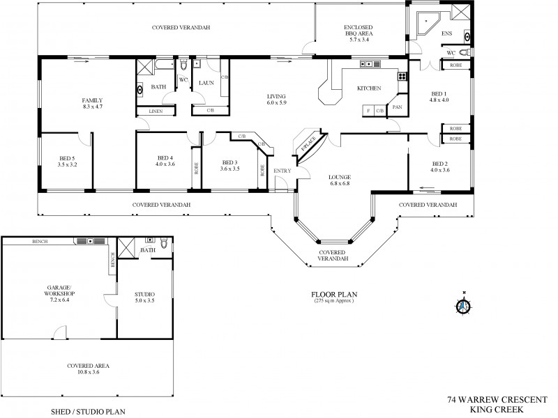 74 Warrew Crescent, King Creek NSW 2446 Floorplan