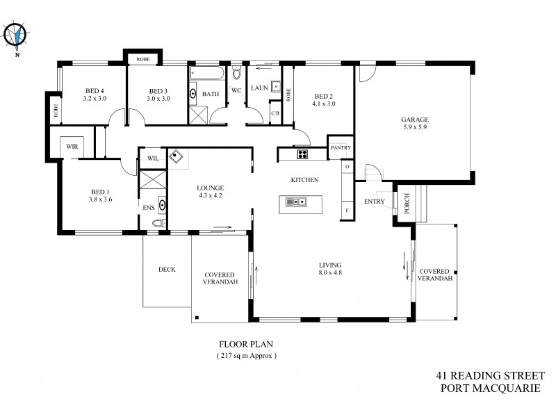 41 Reading Street, Port Macquarie NSW 2444 Floorplan
