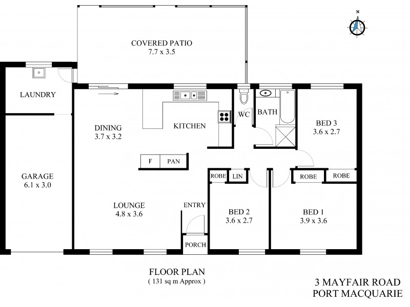 3 Mayfair Road, Port Macquarie NSW 2444 Floorplan