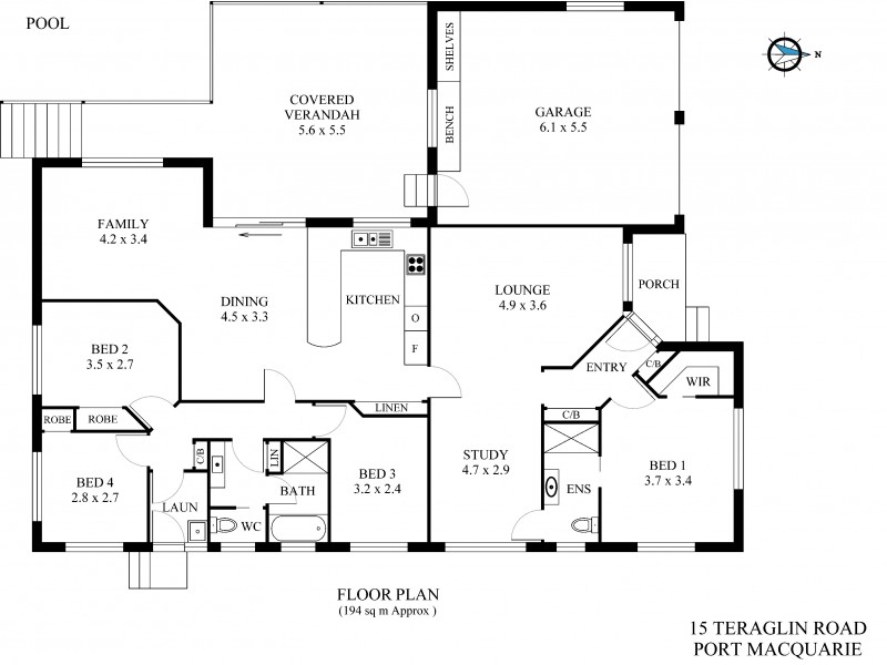 15 Teraglin Road, Port Macquarie NSW 2444 Floorplan