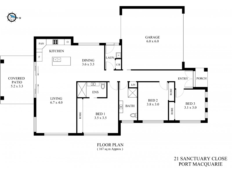 21 The Sanctuary Close, Port Macquarie NSW 2444 Floorplan