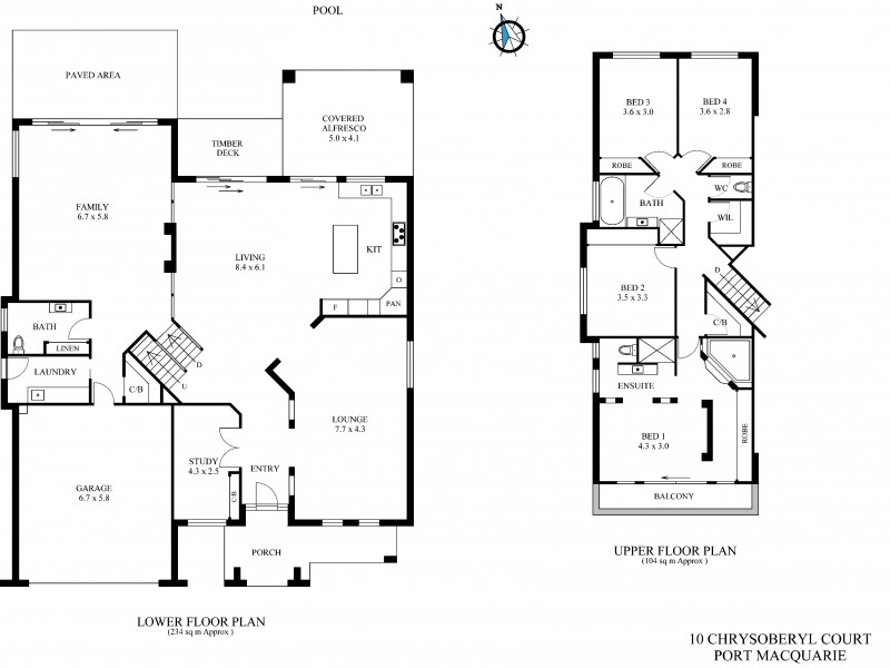 10 Chrysoberyl Court, Port Macquarie NSW 2444 Floorplan