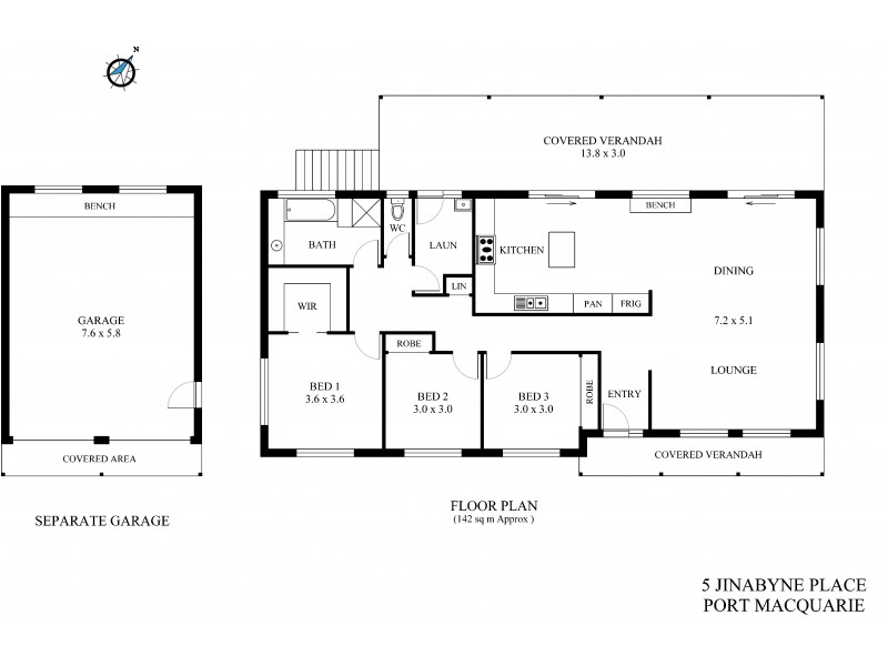 5 Jindabyne Place, Port Macquarie NSW 2444 Floorplan
