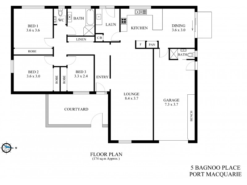 5 Bagnoo Place, Port Macquarie NSW 2444 Floorplan