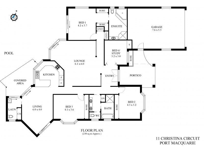 11 Christina Circuit, Port Macquarie NSW 2444 Floorplan