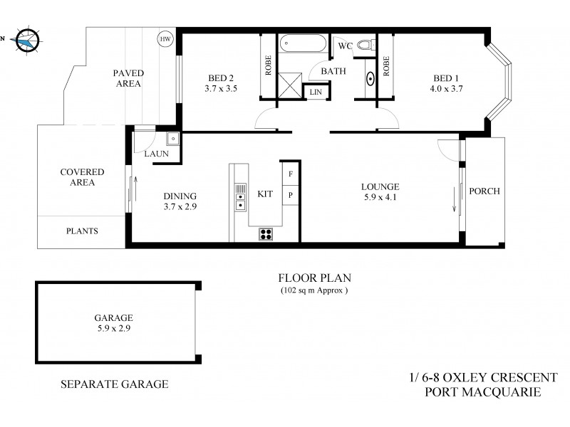 1/6-8 Oxley Crescent, Port Macquarie NSW 2444 Floorplan