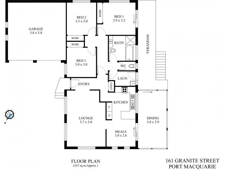 161 Granite Street, Port Macquarie NSW 2444 Floorplan