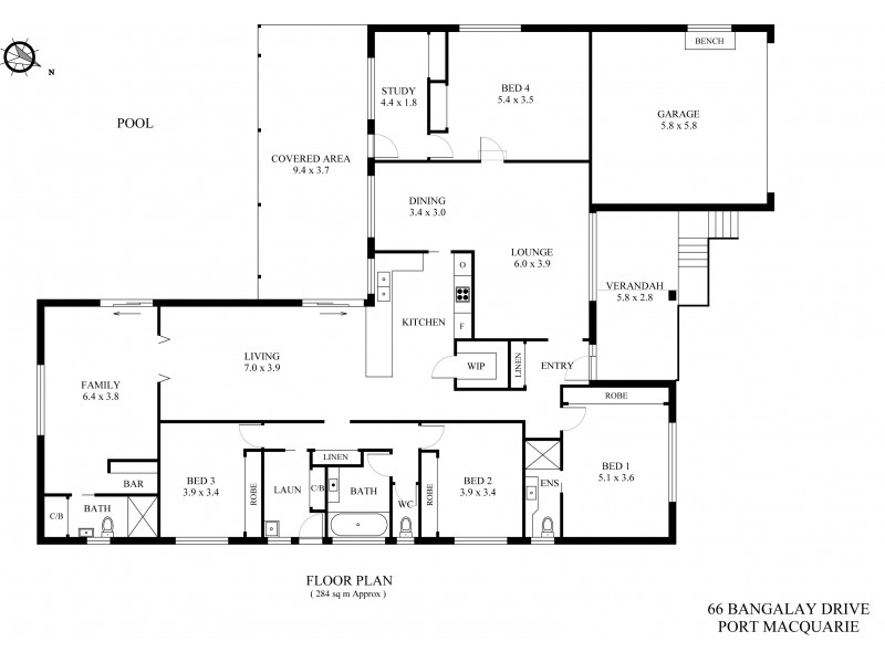 66 Bangalay Drive, Port Macquarie NSW 2444 Floorplan
