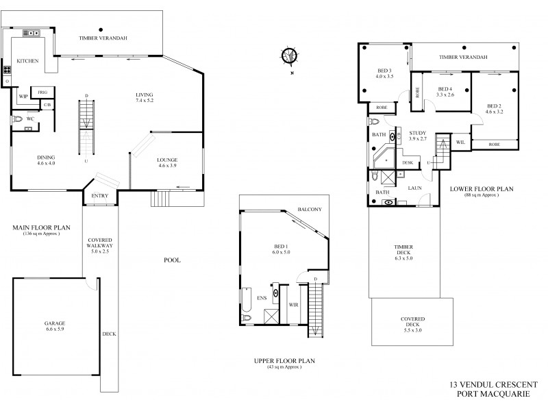 13 Vendul Crescent, Port Macquarie NSW 2444 Floorplan