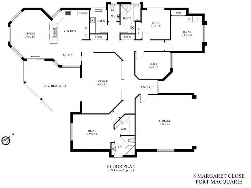 8 Margaret Close, Port Macquarie NSW 2444 Floorplan