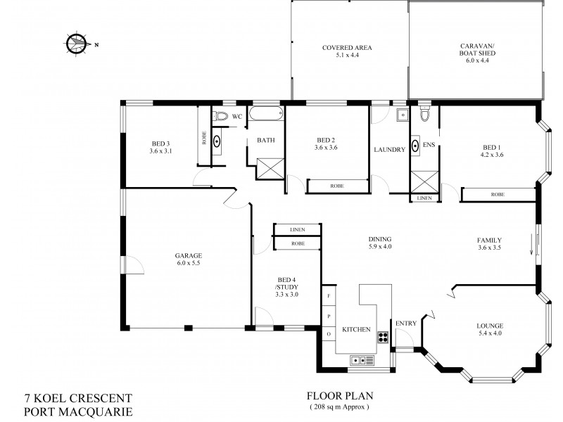 7 Koel Crescent, Port Macquarie NSW 2444 Floorplan