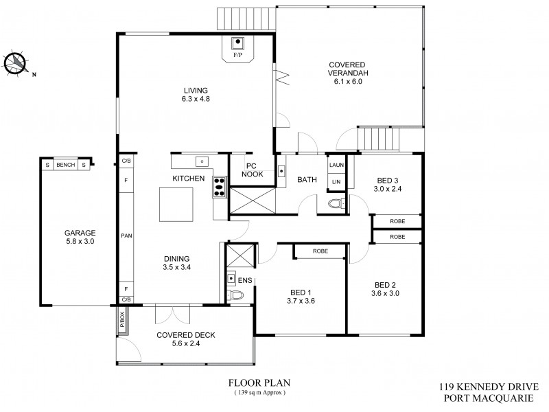 119 Kennedy Drive, Port Macquarie NSW 2444 Floorplan